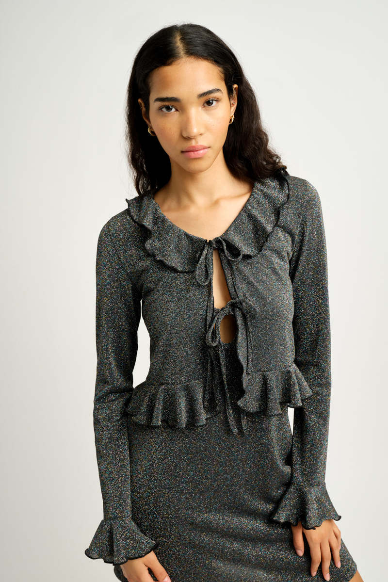 Eliza Faulkner Carole Cardigan - Black Shimmer Eliza Faulkner Carole Cardigan - Black Shimmer