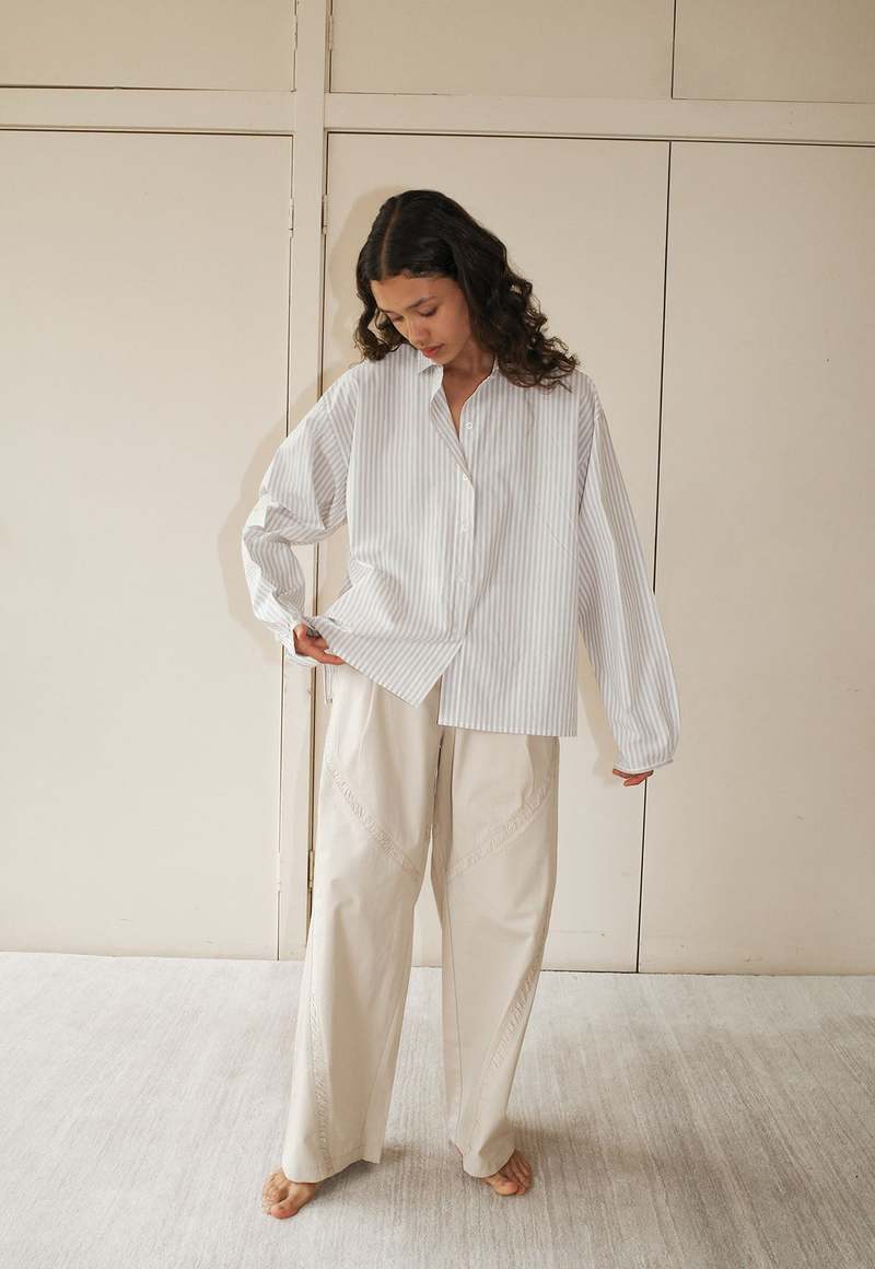 Deiji Studios Sash Shirt - Lake Stripe