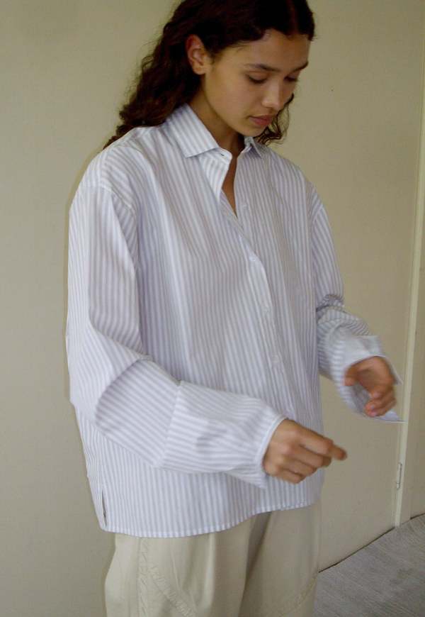 Deiji Studios Sash Shirt - Lake Stripe