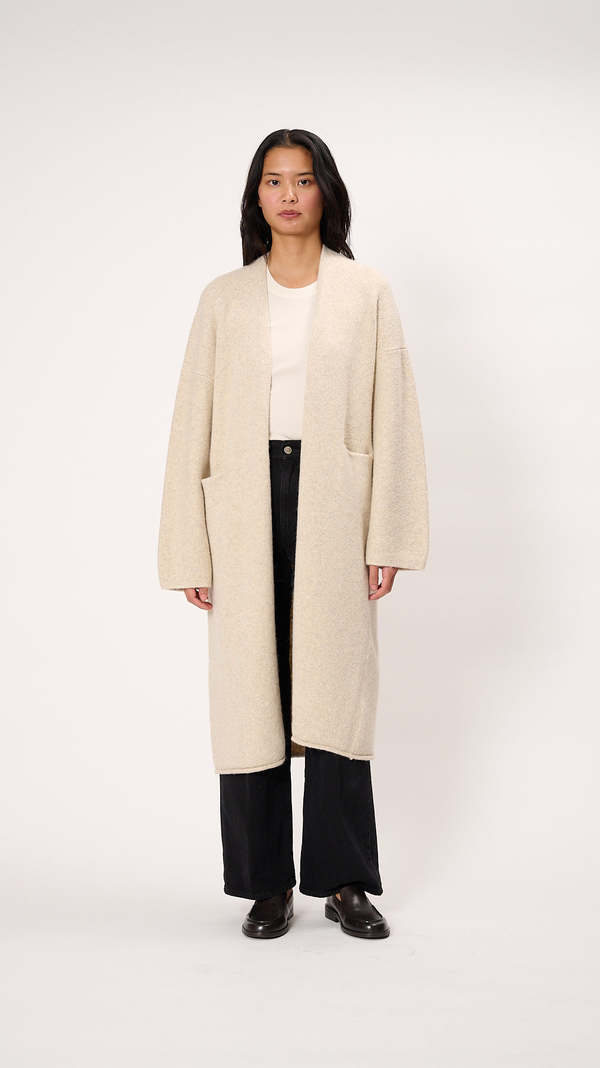 Lauren Manoogian Long Open Cardigan - Ecru | Garmentory