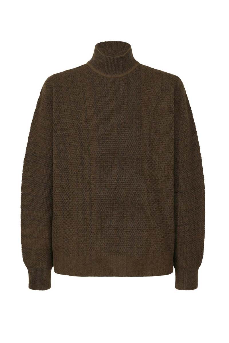 トップス HOMME PLISSE ISSEY MIYAKE RUSTIC KNIT HOMME PLISSE ISSEY MIYAKE Rustic Knit Top - Brown | Garmentory
