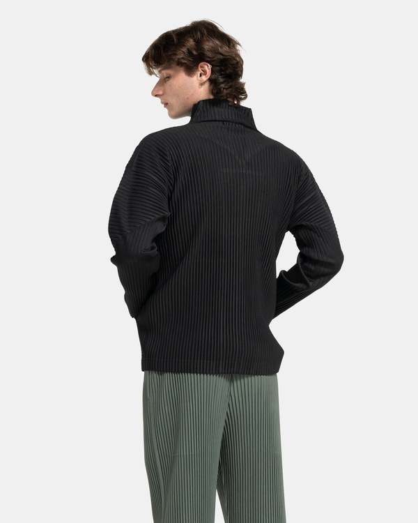 HOMME PLISSE ISSEY MIYAKE Basic Pleated Jacket - Black | Garmentory