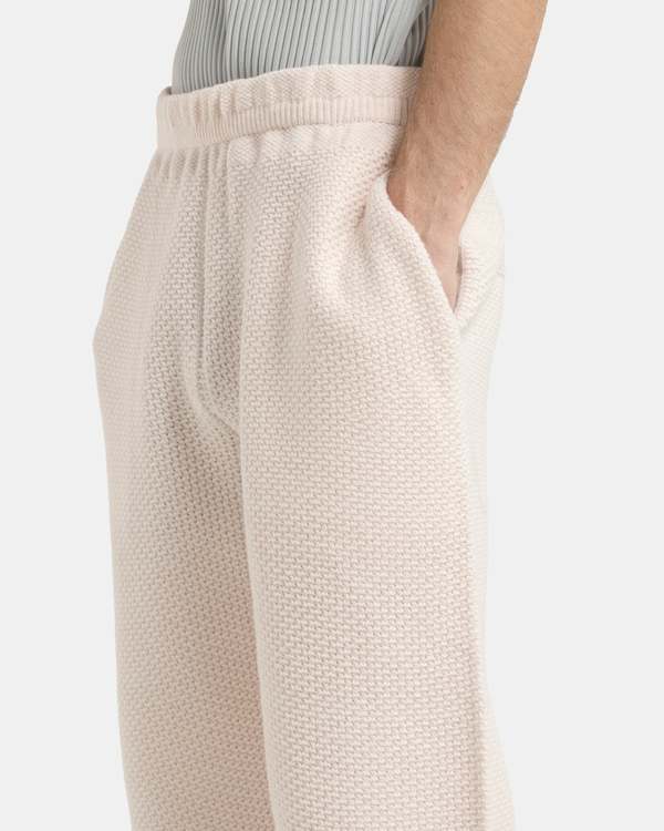 HOMME PLISSE ISSEY MIYAKE Rustic Knit Pants - Light Pink