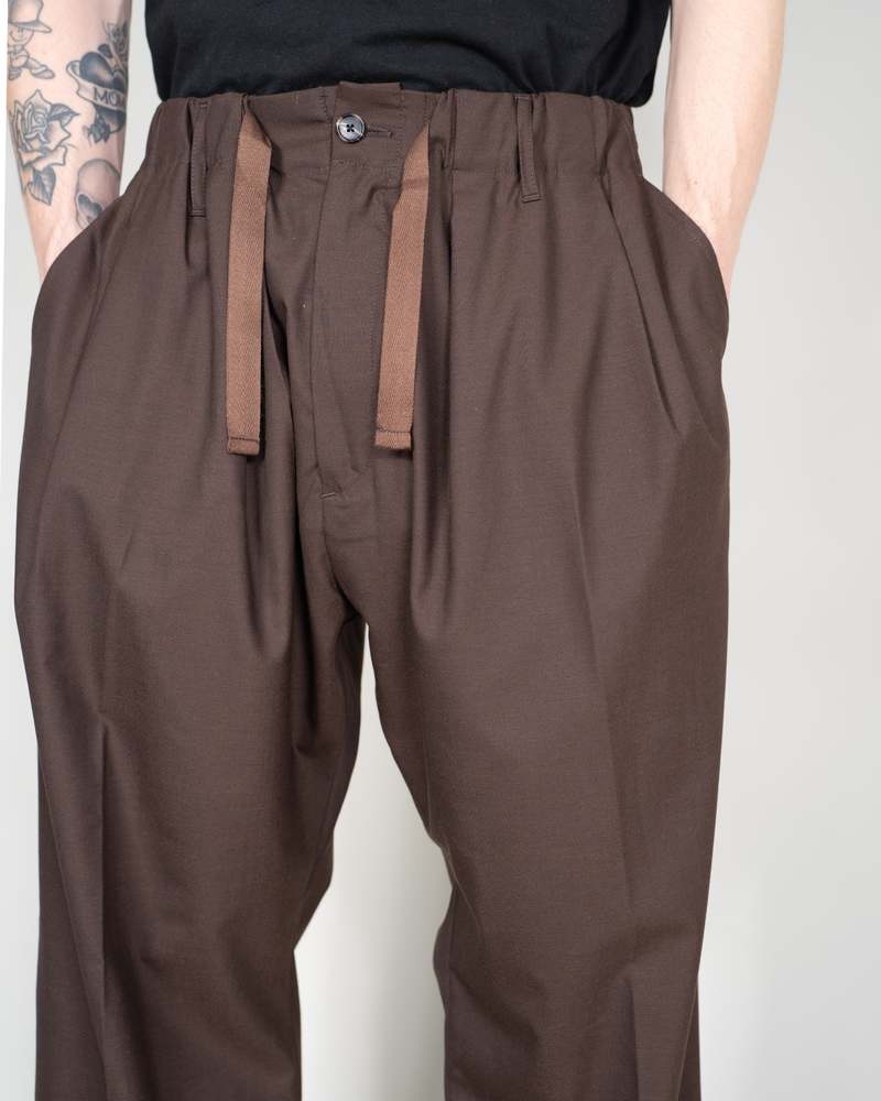 パンツ Sillage Baggy Trouser Tropical Wool Sillage Baggy Trousers - Brown | Garmentory