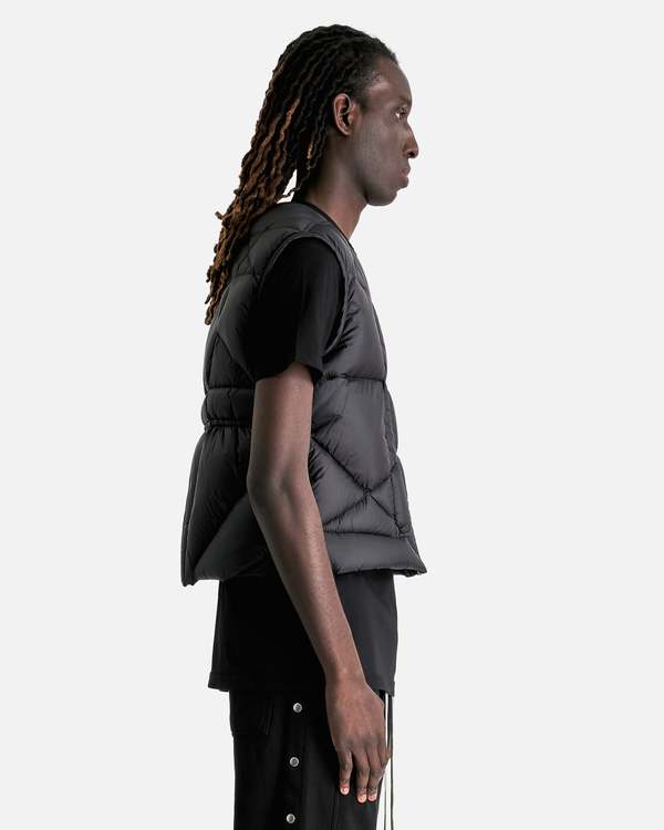 ジャケット・アウター Rick Owens LINER VEST Rick Owens Men's Vest Liner in Black Rick Owens