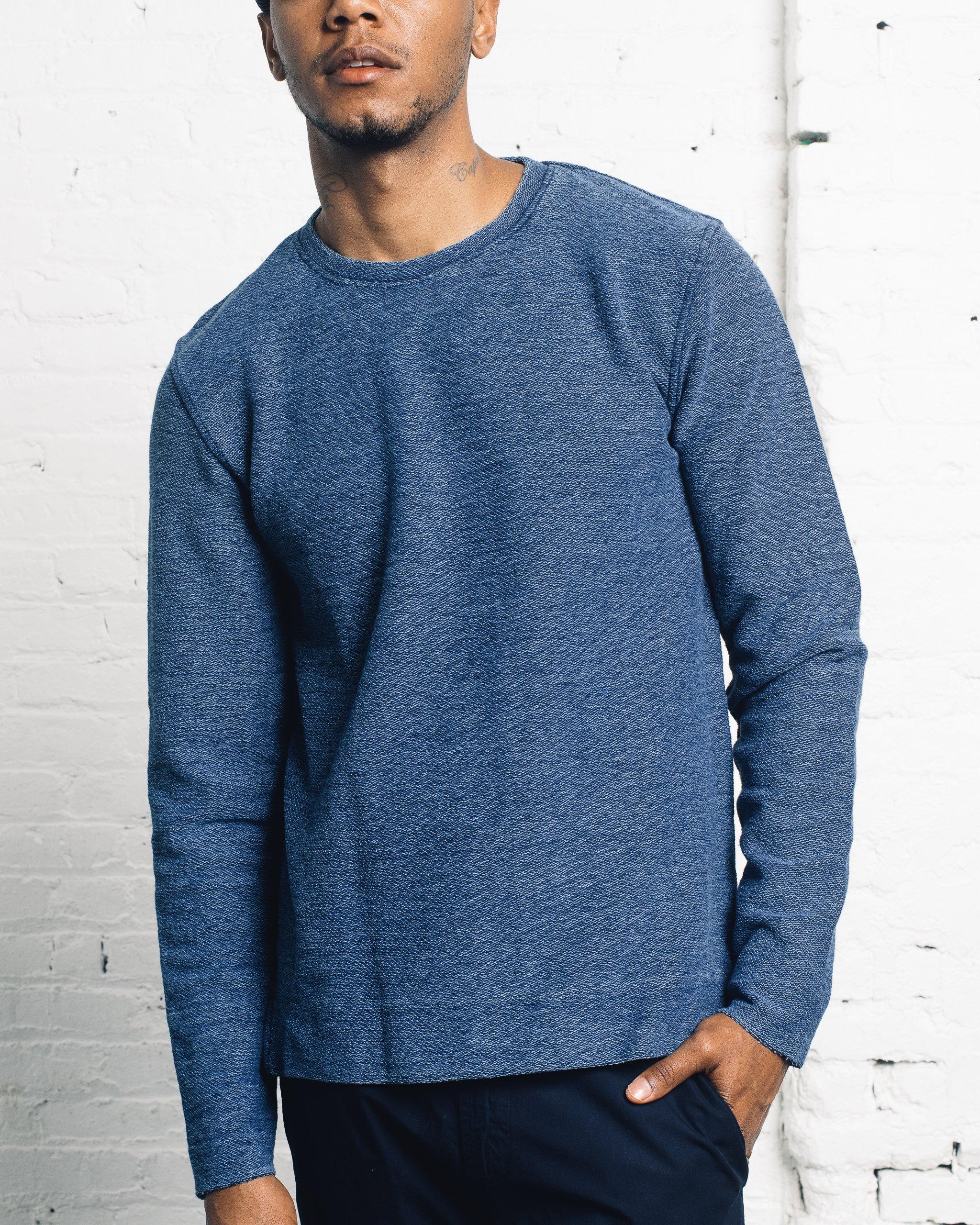 Norse Projects Halfdan Sweatshirt - Indigo | Garmentory