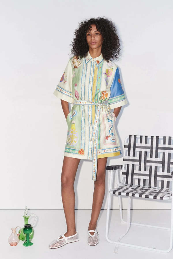 floral short sleeve mini dress Someday Mini Dress