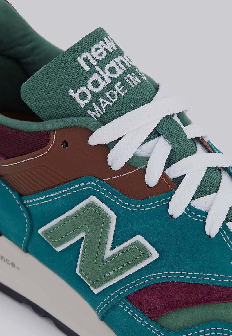 New Balance Made in USA 997 Sneakers Teal/Brown Garmentory