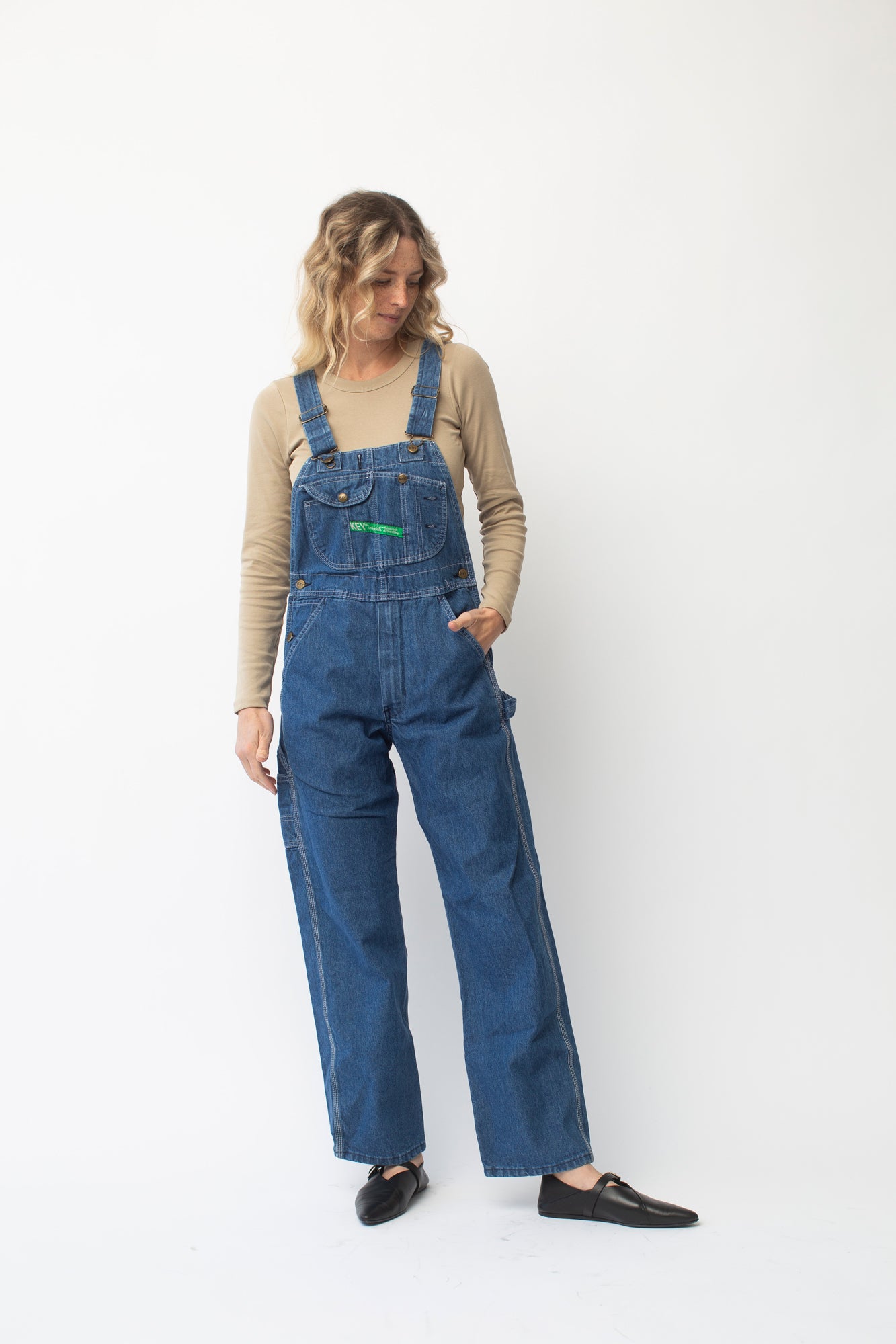 Vintage Key Denim Overalls - Blue | Garmentory