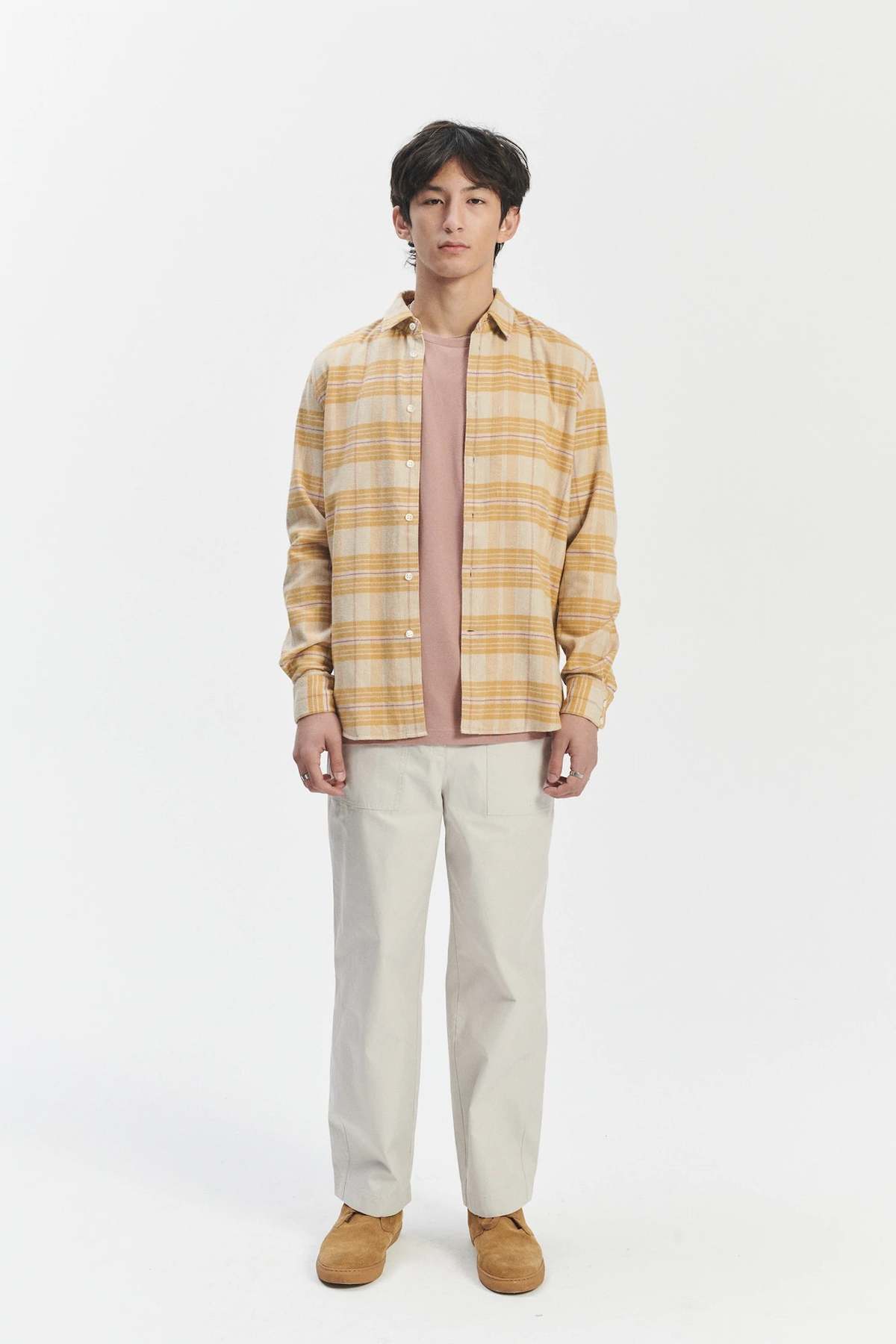 Delikatessen Feel Good Shirt - Yellow Subtle Chequered - Image 1 of 9