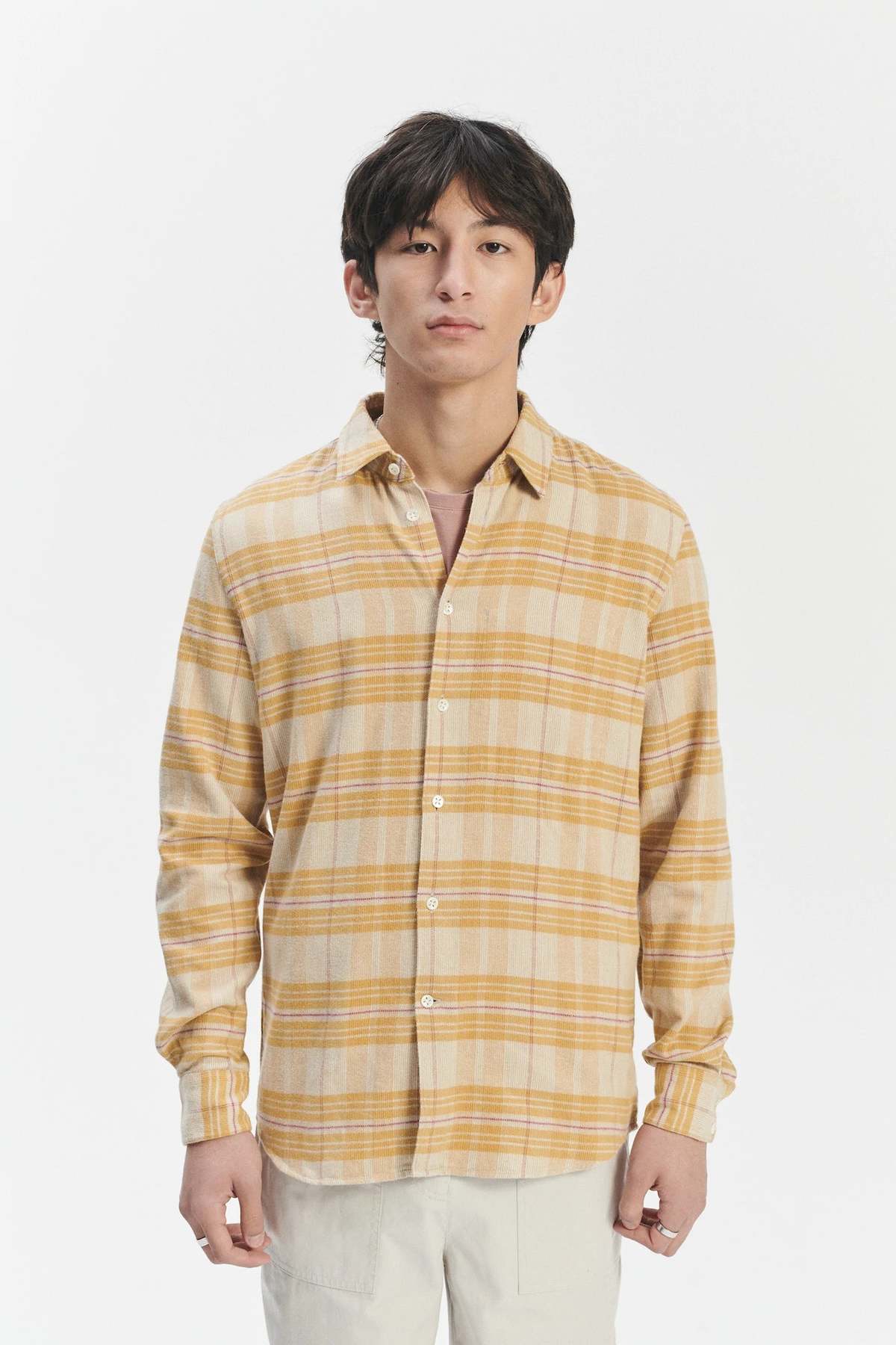 Delikatessen Feel Good Shirt - Yellow Subtle Chequered - Image 2 of 9