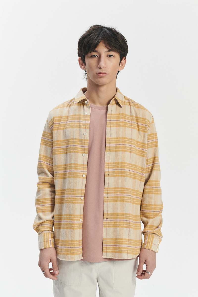 Delikatessen Feel Good Shirt - Yellow Subtle Chequered