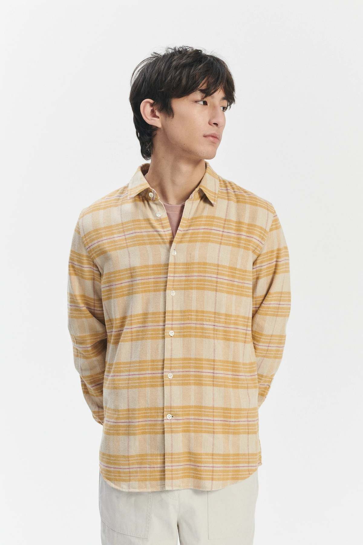 Delikatessen Feel Good Shirt - Yellow Subtle Chequered - Image 4 of 9