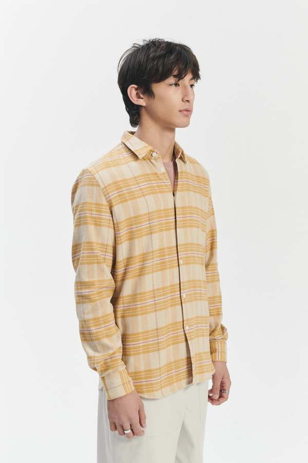 Delikatessen Feel Good Shirt - Yellow Subtle Chequered