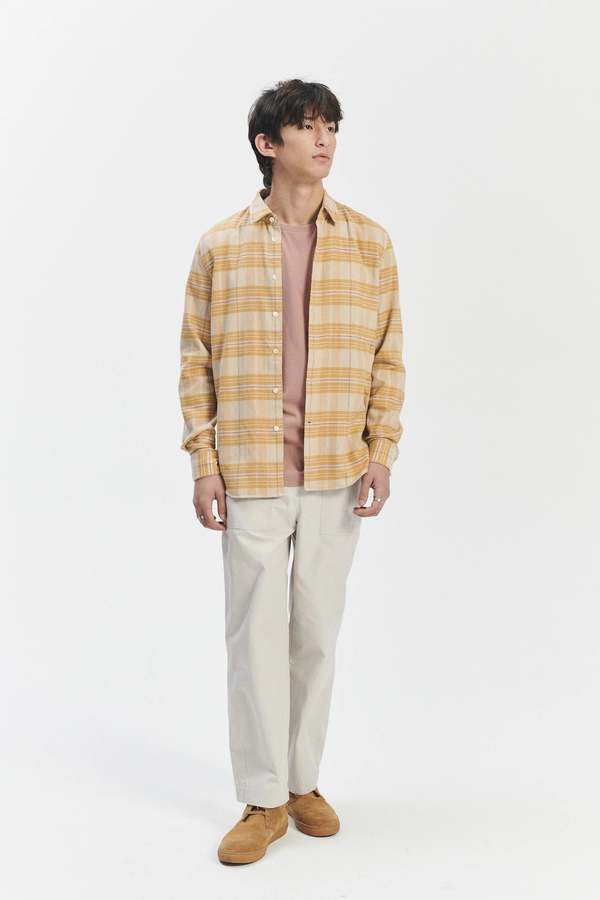 Delikatessen Feel Good Shirt - Yellow Subtle Chequered