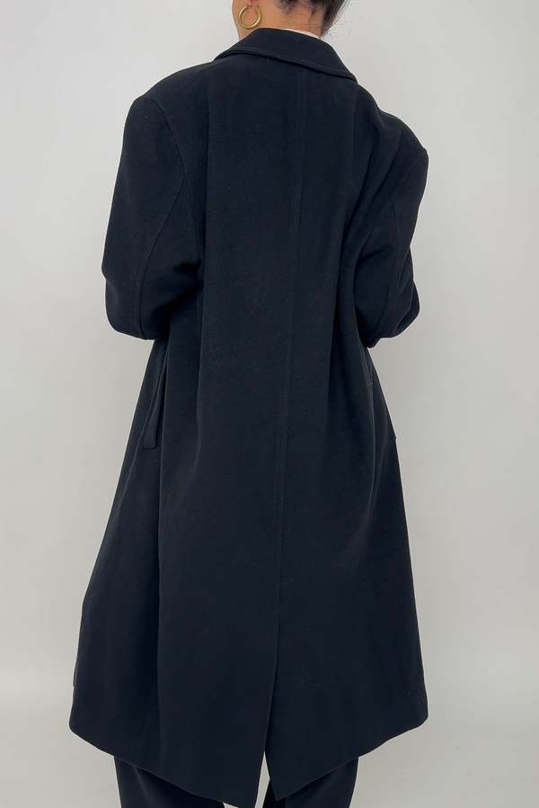 Vintage 90s Wool Coat - Onyx | Garmentory