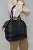 Vintage Leather Hand and Shoulder Bag - Obsidian - Thumbnail 2
