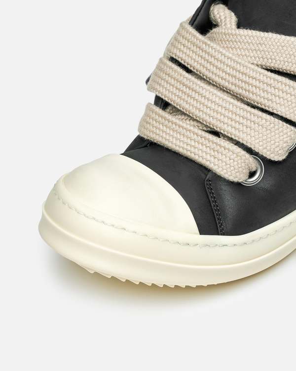 Rick Owens Jumbo Lace Padded Low Sneakers - Black/Milk Rick Owens Jumbo Lace Padded Low Sneakers - Black/Milk