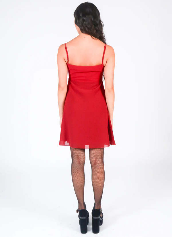 green emerald velvet dress Lyla Red Off Shoulder Mini Dress - US 4
