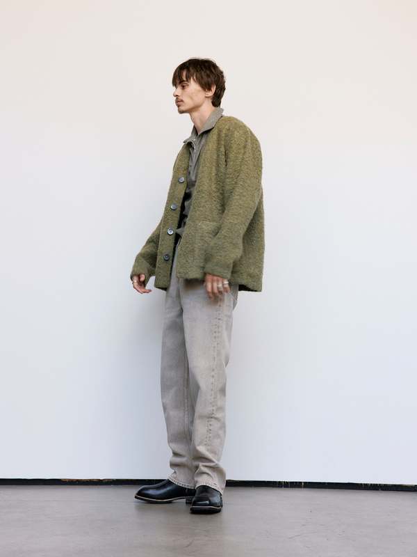 Our Legacy Tumble Wool Cardigan - Fresh Moss | Garmentory