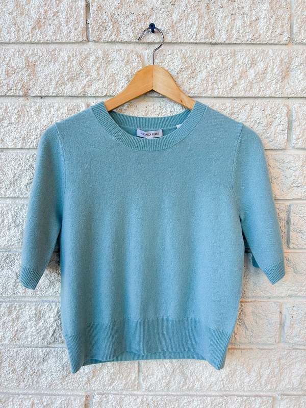 Veronica Beard Shana Cashmere Sweater - Sea Glass