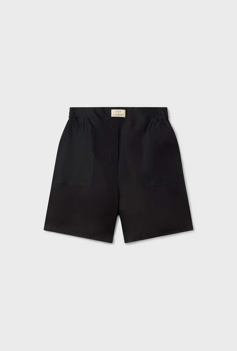 Silk Laundry Organza Boxer Shorts - Black Silk Laundry Organza Boxer Shorts - Black