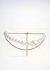 ROWEN ROSE Asymmetric Pearl Chain Belt - Gold/White - Thumbnail 7