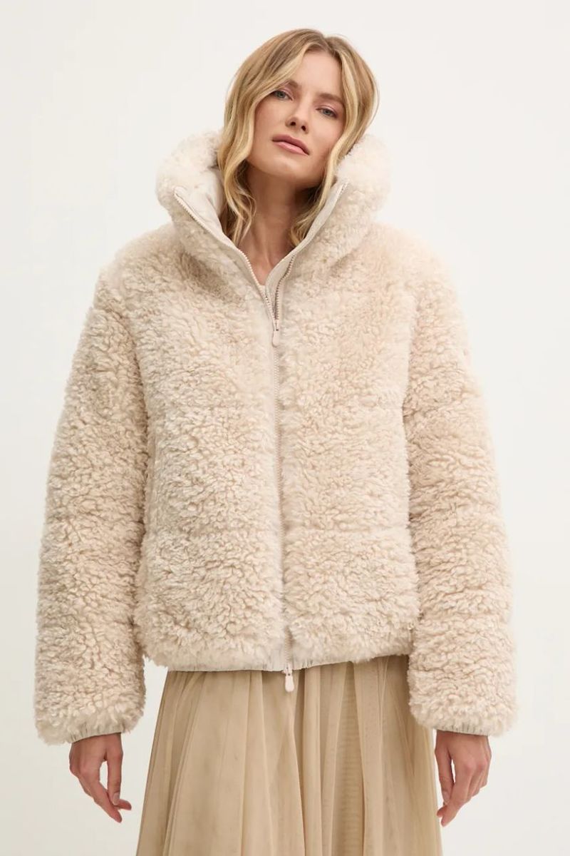 Save the Duck Kennie Faux Fur Coat - Black