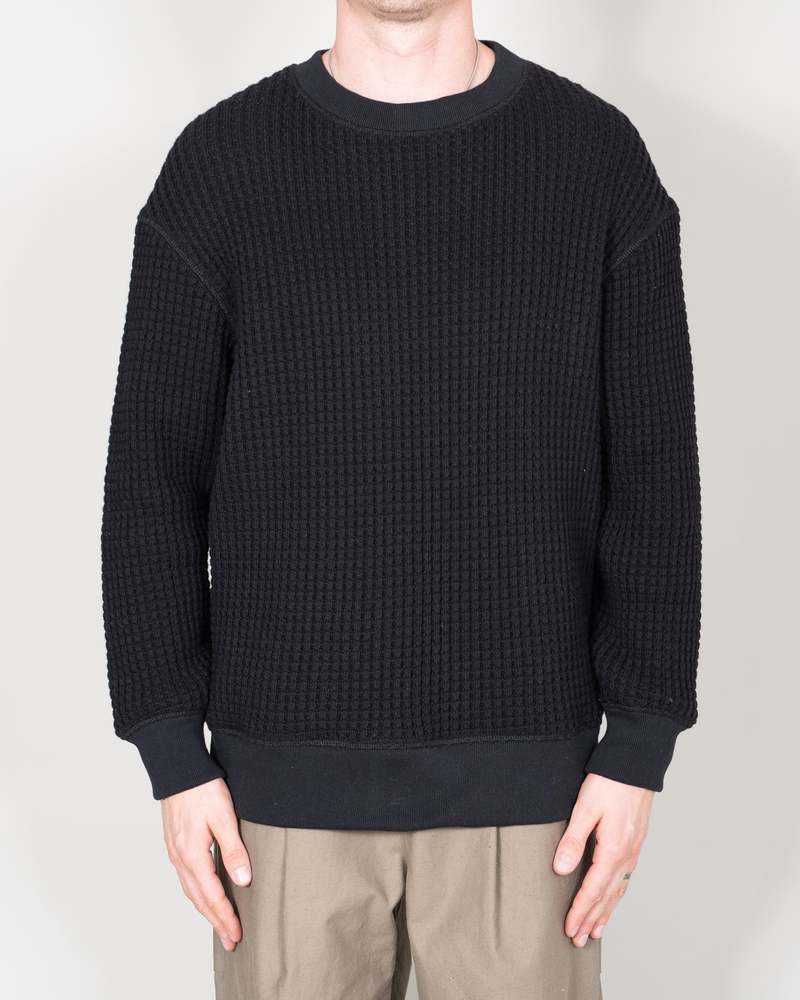 新品 Jackman Waffle Zip Crew Black サイズS 新品 Jackman Waffle Zip Crew Black サイズS ALL/ワッフル