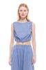 Toit Volant Zoe Crop Top - Blue/White - Thumbnail 1