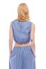 Toit Volant Zoe Crop Top - Blue/White - Thumbnail 2