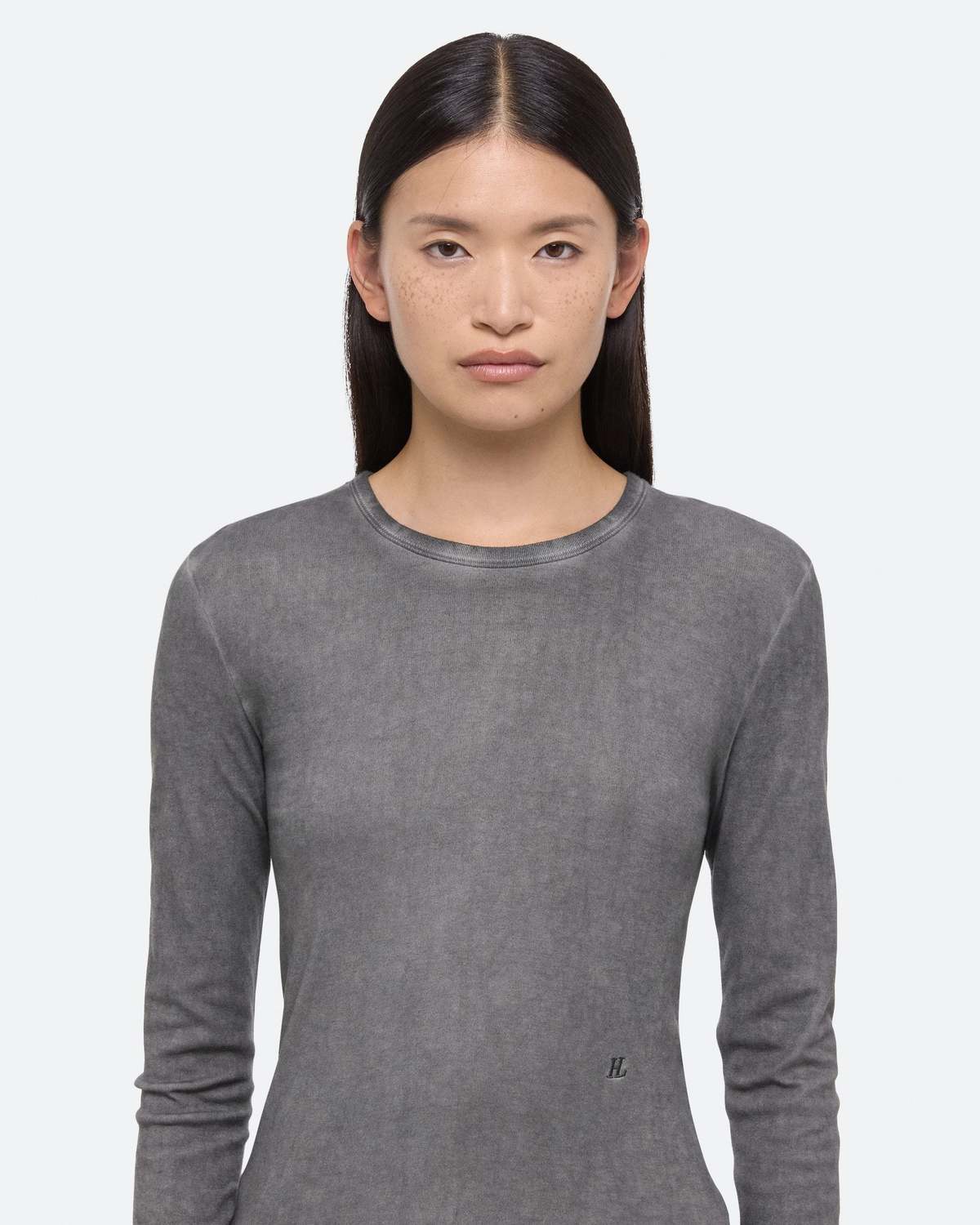 HELMUT LANG LONG SLEEVE Tee S グレー　本人期 Helmut Lang Garment Dyed LS Tee - Gunmetal | Garmentory