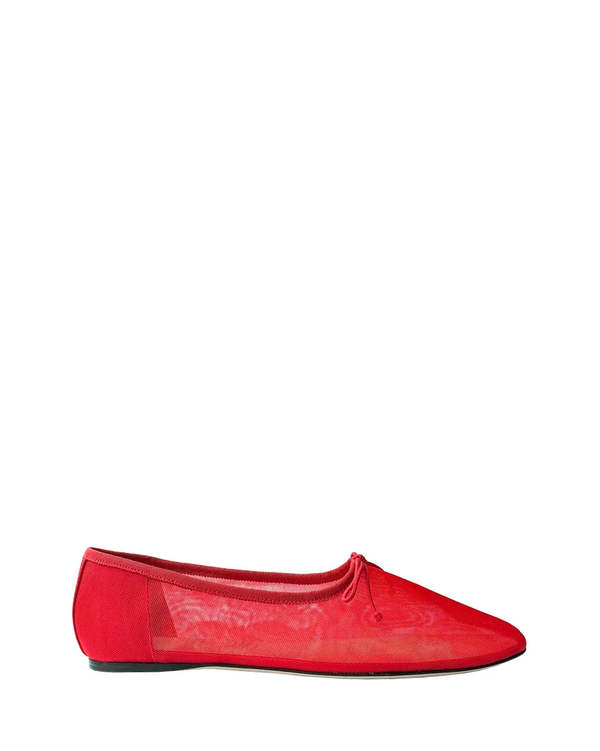 Loeffler Randall Landon Red Mesh Ballet Flat Shoes - Red | Garmentory