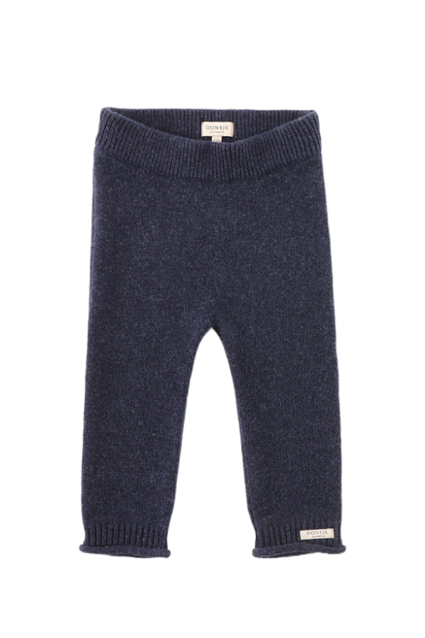 Kids Donsje Trig Merino Wool Trousers - Blue Marine Melange