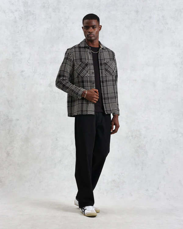 Wax London Whiting Overshirt - Twin Weave/Black | Garmentory