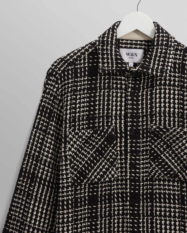 Wax London Whiting Overshirt - Twin Weave/Black | Garmentory