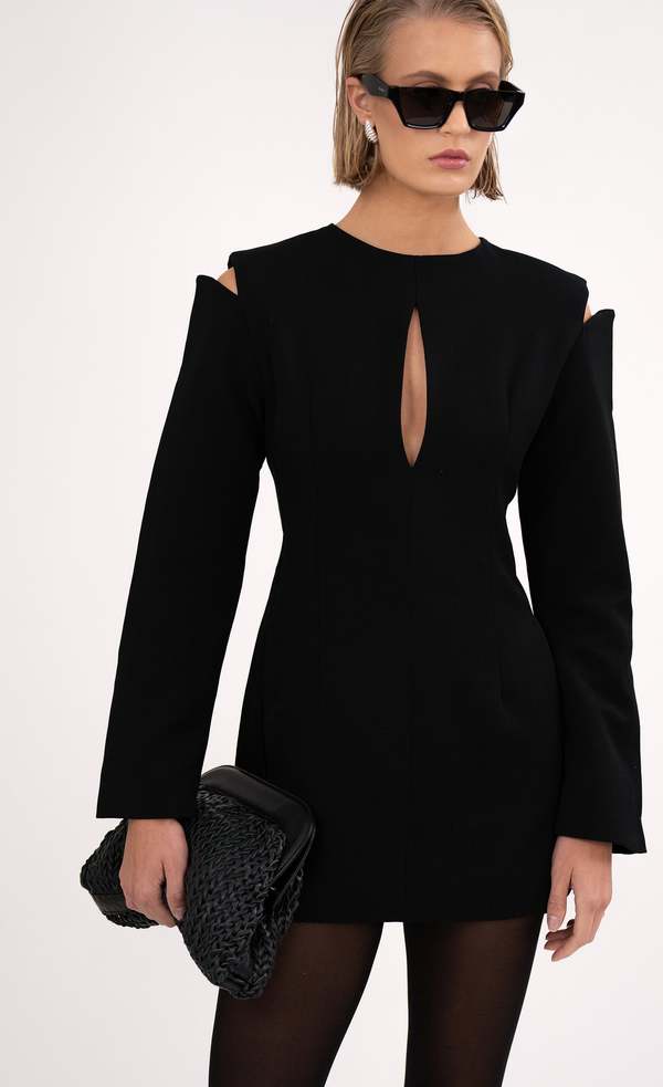 halston black dress Reia One Shoulder Dress Black main image 0