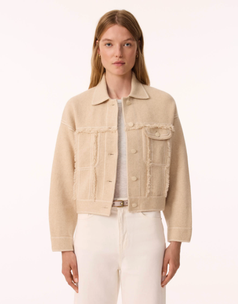 【日本入手困難】OVERSIZED JACKET IN CASHMERE NATTE oversized jacket in cashmere natté - IVOIRE | CELINE