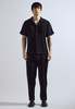 NKC Pleated Short Sleeve Button Down - Black - Thumbnail 1