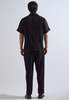 NKC Pleated Short Sleeve Button Down - Black - Thumbnail 6