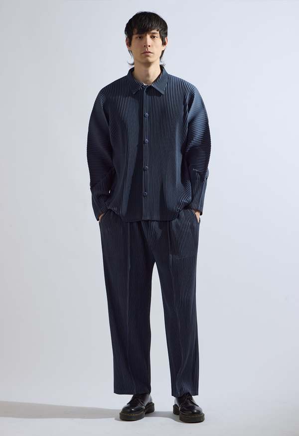 NKC Pleated Long Sleeve - Navy