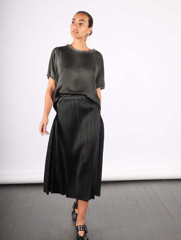 EFFICIENT SQUARE 　PLEATS PLEASE ブラック 3 Pleats Please by Issey Miyake Efficient Square Skirt - Black
