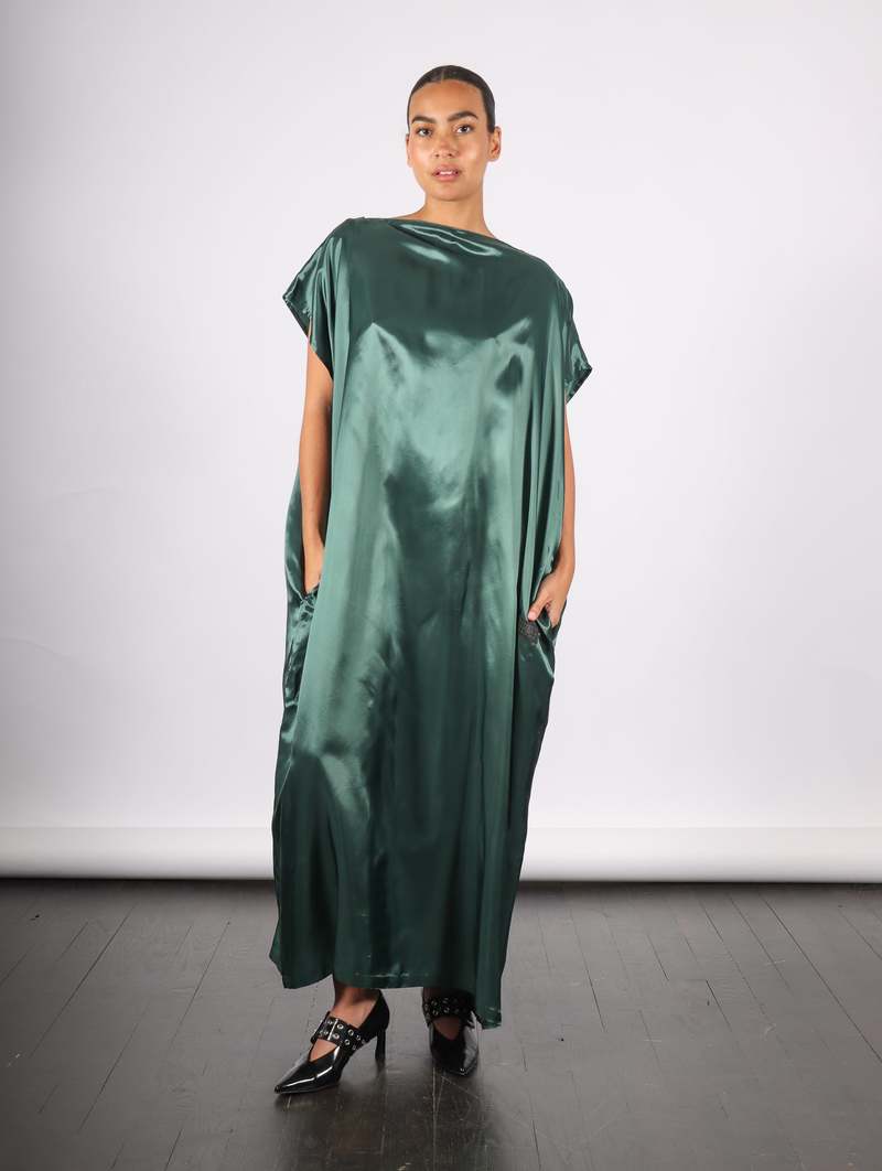 ワンピース Mm6 Silk Maxi Dress MM6 Maison Margiela Maxi Dress - Green | Garmentory