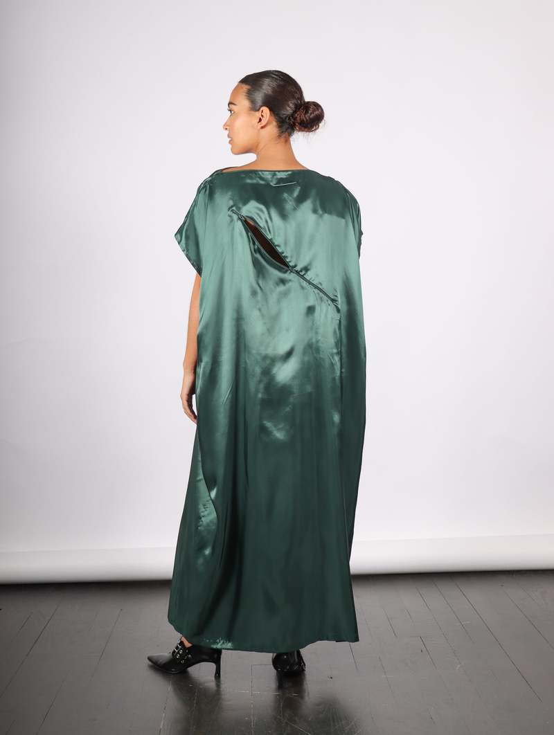 ワンピース MM6 MAISON MARGIELA SILK MAXI DRESS MM6 Maison Margiela Maxi Dress - Green | Garmentory