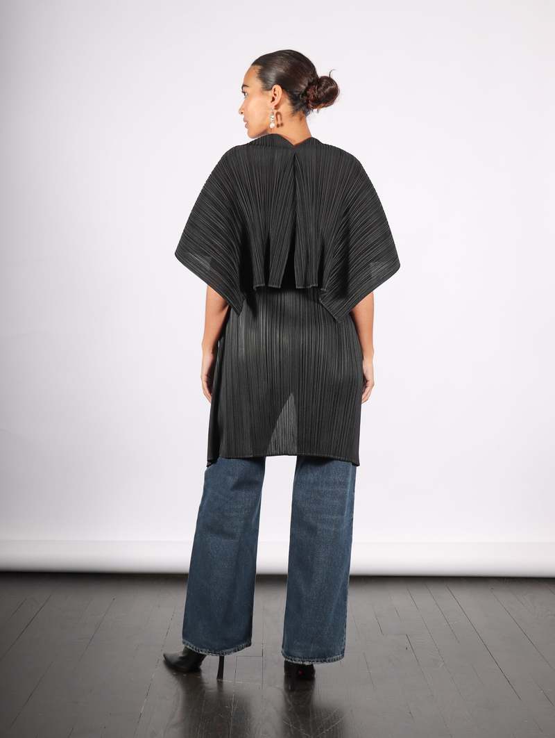 enfold PLEATS TWO-WAY VEST ブラック ENFOLD PLEATS TWO-WAY VEST