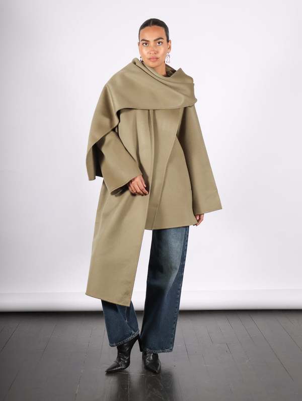 Rodebjer Rego Coat - Agate Moss | Garmentory