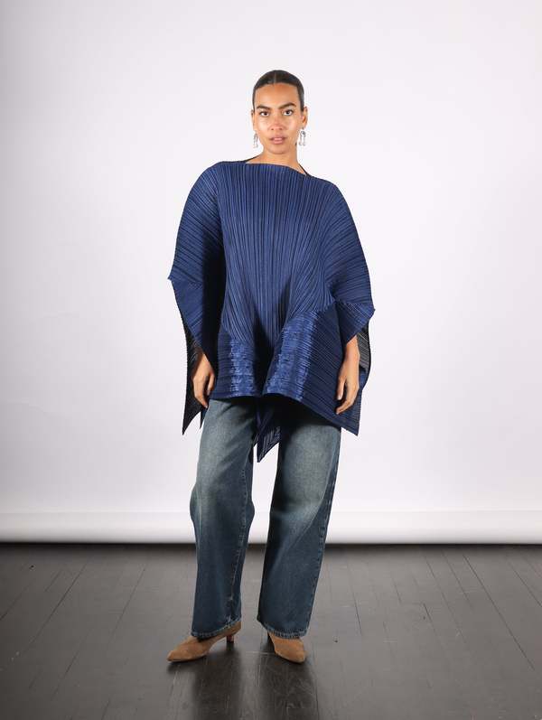 Pleats Please by Issey Miyake Stella Scarf - Dark Navy | Garmentory