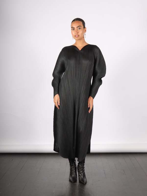 Pleats Please by Issey Miyake Wormhole Dress - Black | Garmentory
