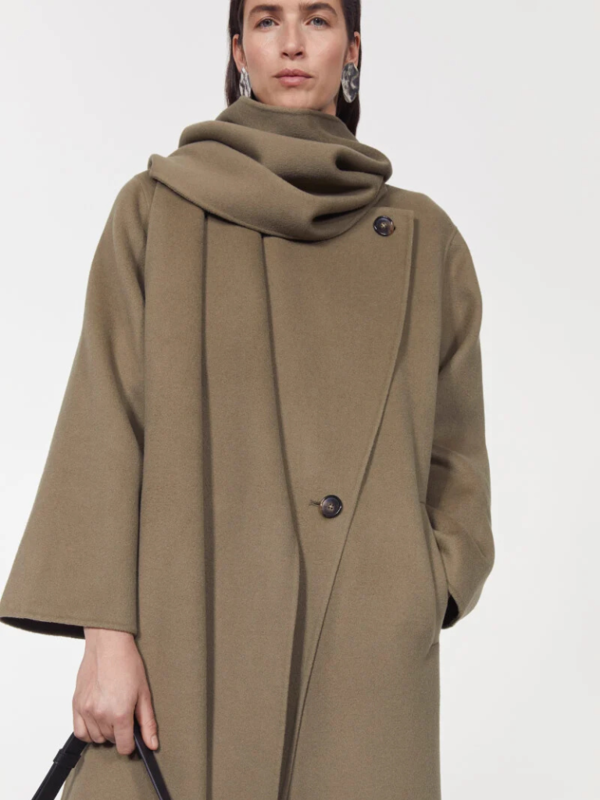 Rodebjer Rego Long Coat - Moss Agate | Garmentory