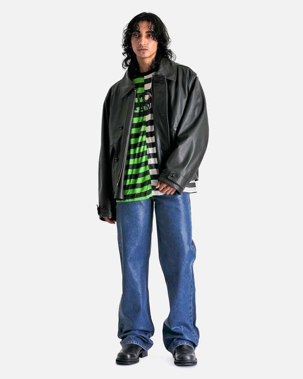 Jeans Denim Bleu Satoshi Nakamoto Taille 34 - Neuf Avec étiquettes - Coupe Droite Longueur 38.25